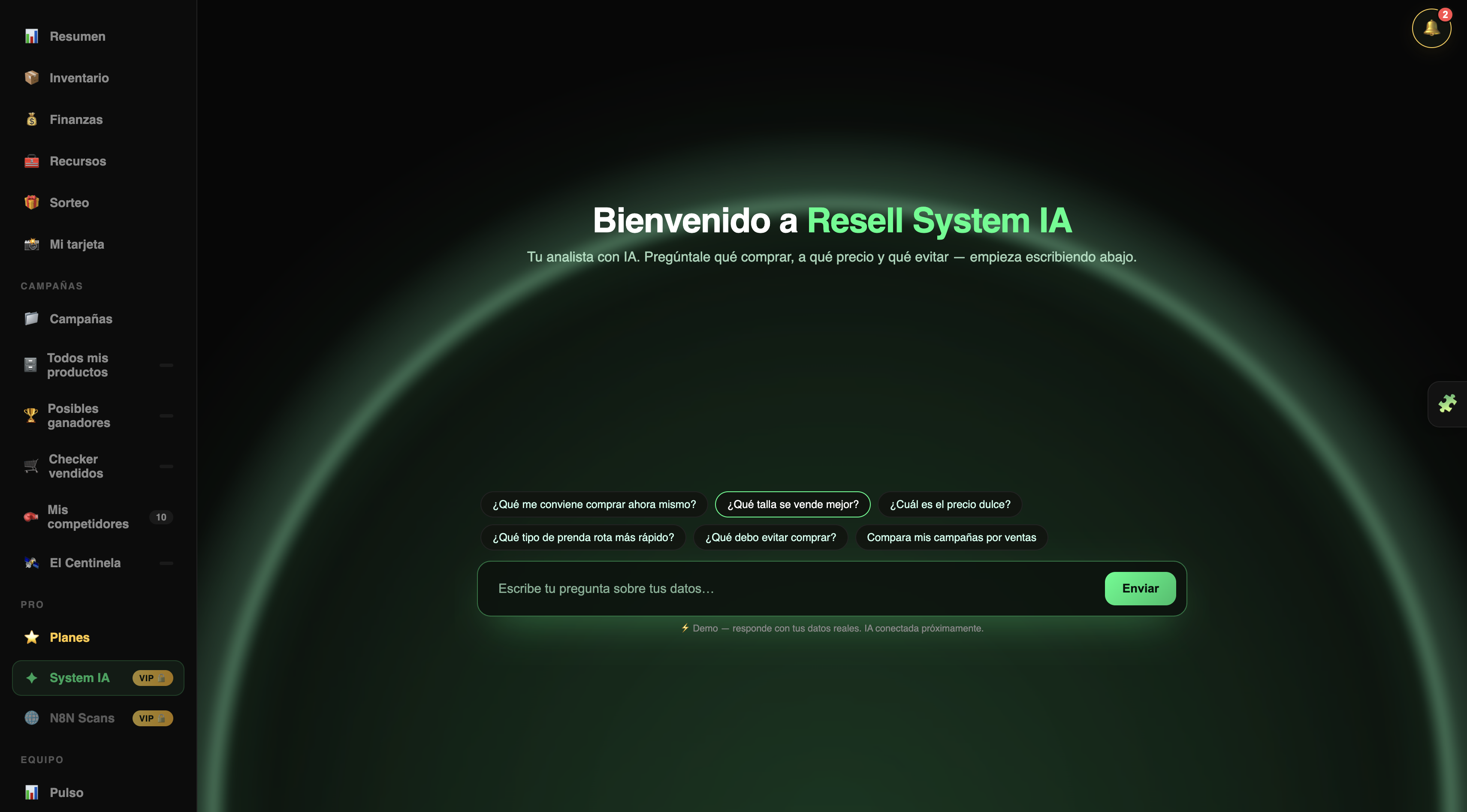 Resell System IA: pregúntale qué comprar